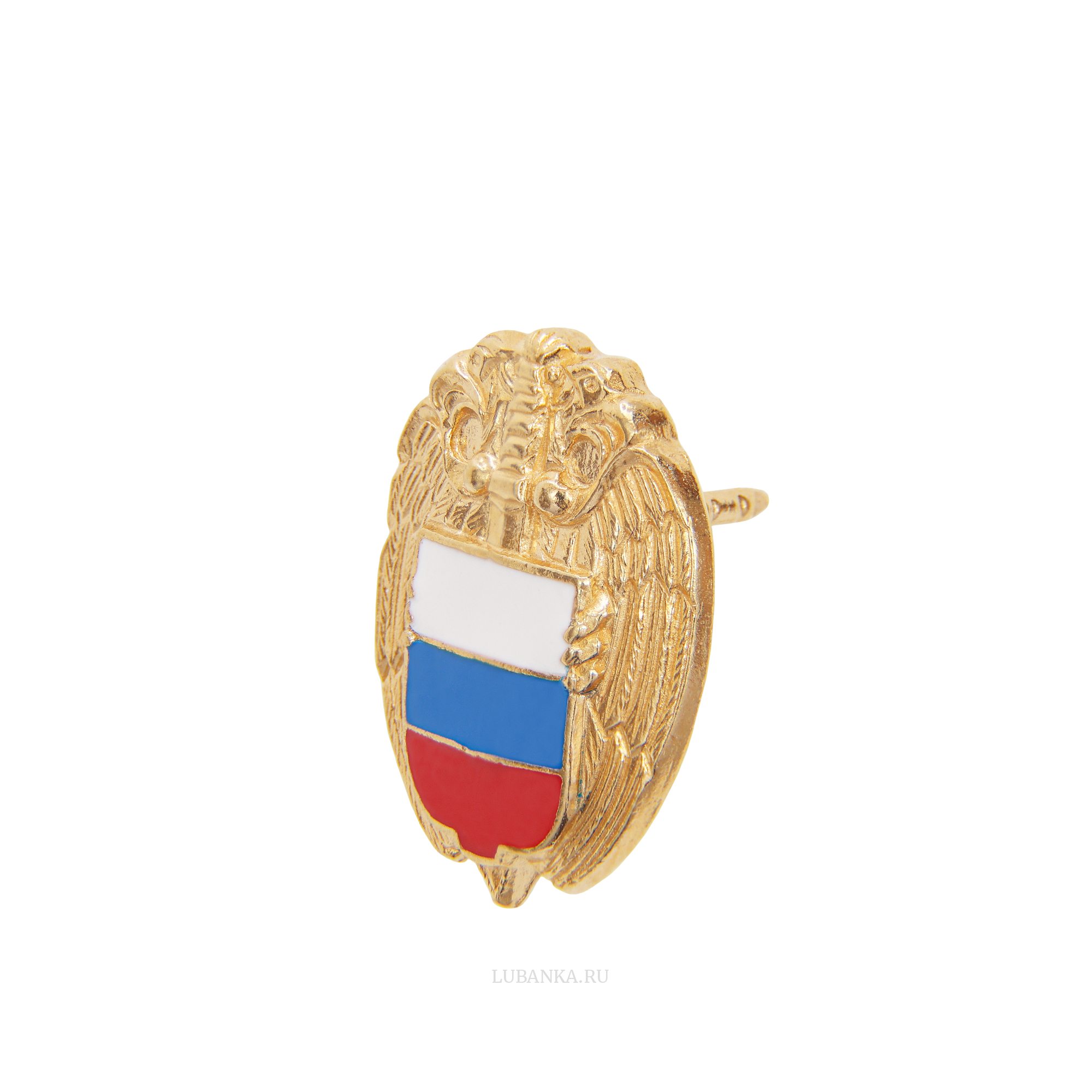 Значок ФСО серебро с позолотой